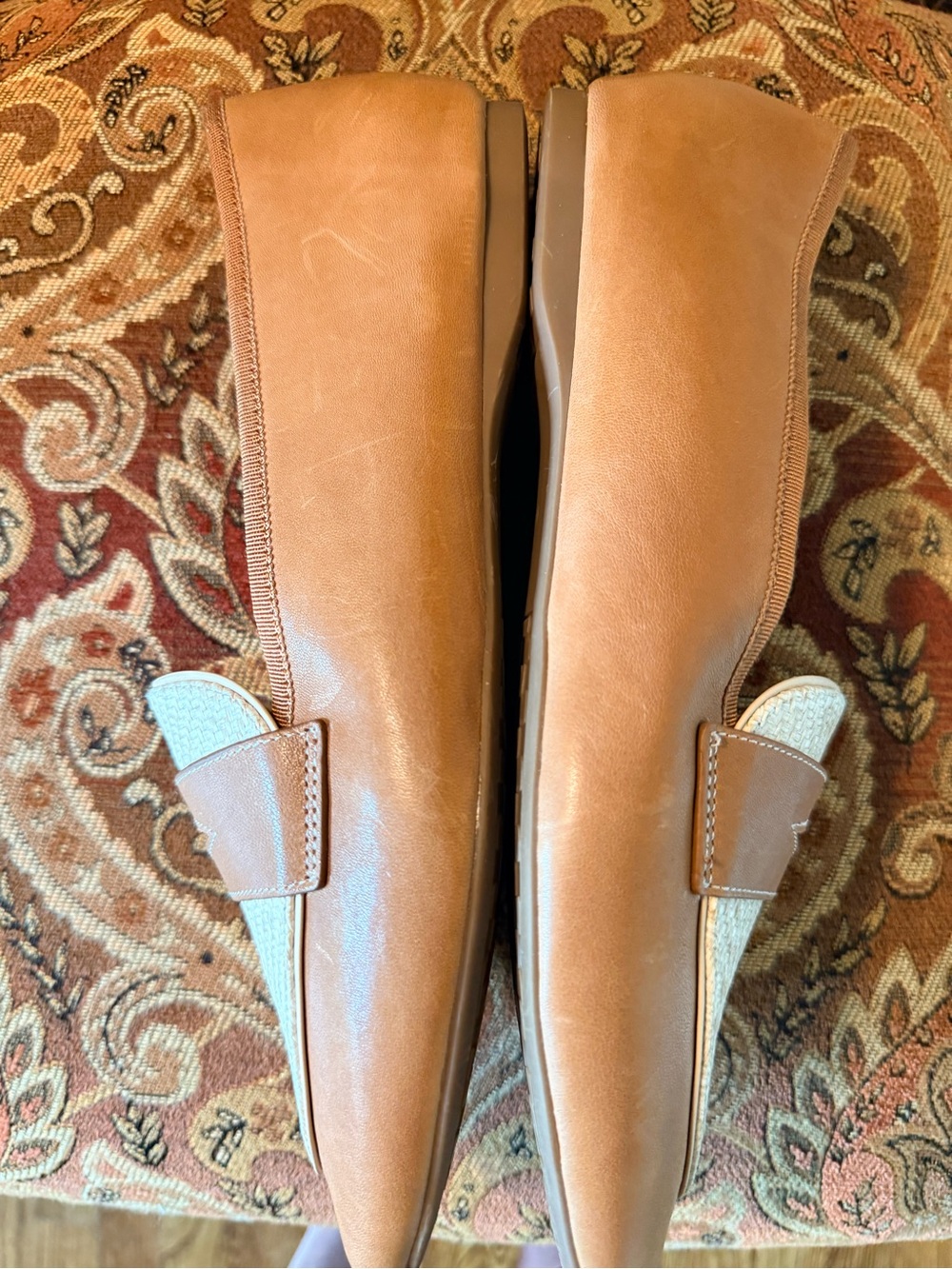 Birdies The Vesper. Slip on. 100% leather. Rubber sole. Cappuccino Raffia. 9.5 - Picture 9 of 12